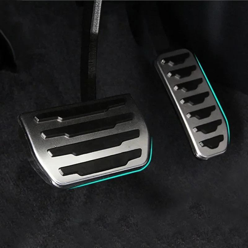 New Arrivals Polish Stainless Steel Fuel Gas Brake pedals Cover Trim For Jaguar XE F-Pace 761 Set of 2 pcs