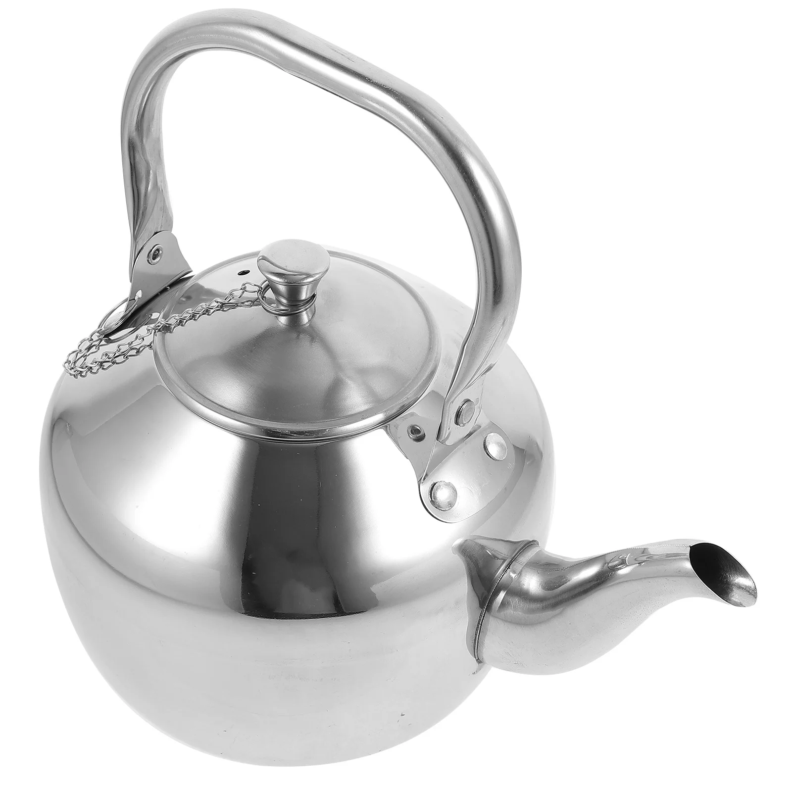 

Чайник из нержавеющей стали с ручкой, компактный, легкий, для дома, офиса, отеля, чайной комнаты, для заваривания рассыпного чая, портативный, для кухни