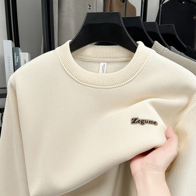 

Лидер продаж, оригинальный брендовый мужской пуловер с круглым вырезом и длинными рукавами, зимняя новая утолщенная теплая повседневная мужская одежда с буквенным принтом