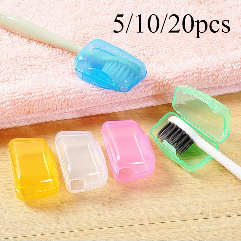 5/10pcsPortable toothbrush case Travel portable toiletry toothbrush case Toothbrush head protective case