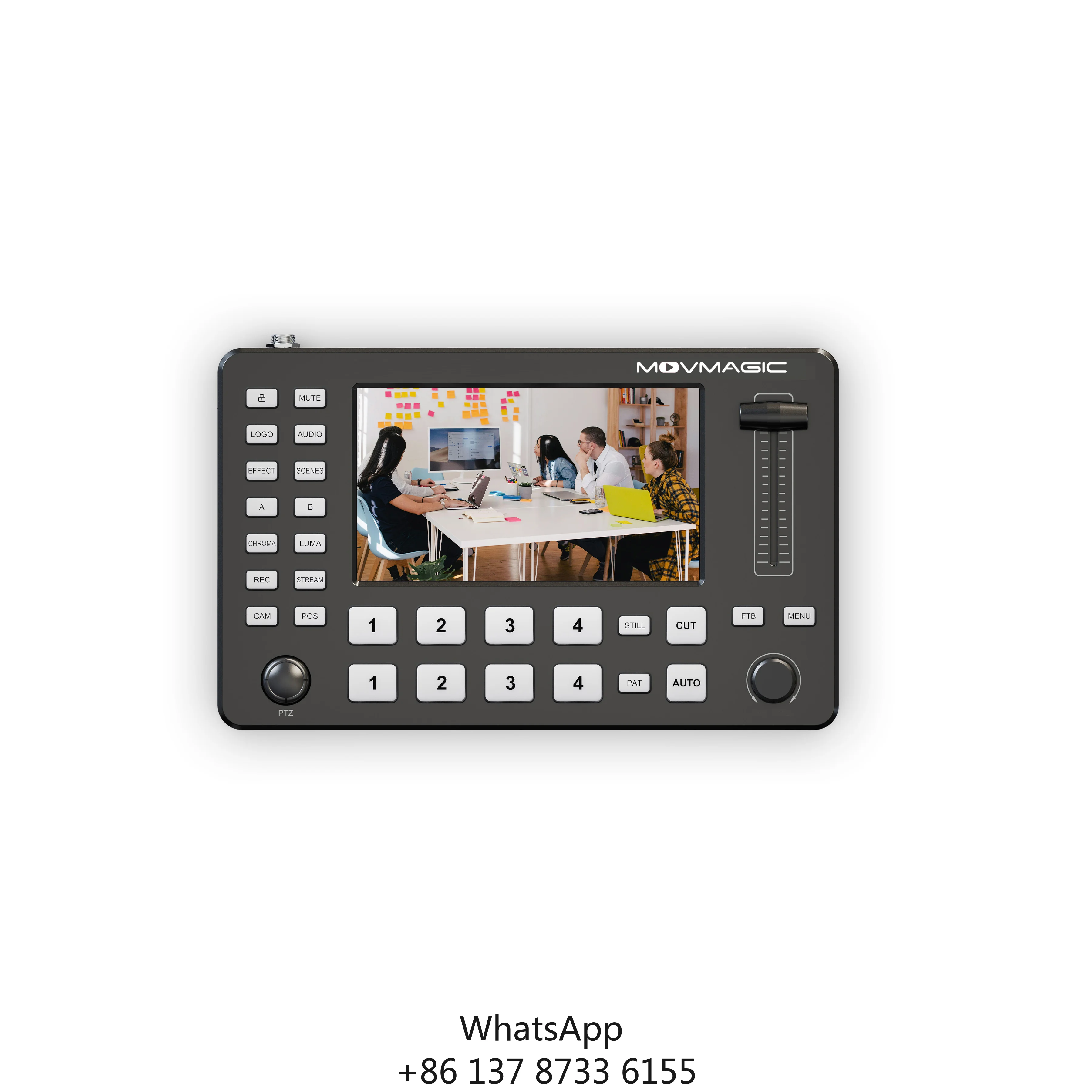 Movmagic M1 Professionals Portable 4-Input Multi-Format Studio Mini Live Streaming Equipment HD Video Mixer Switcher Effects