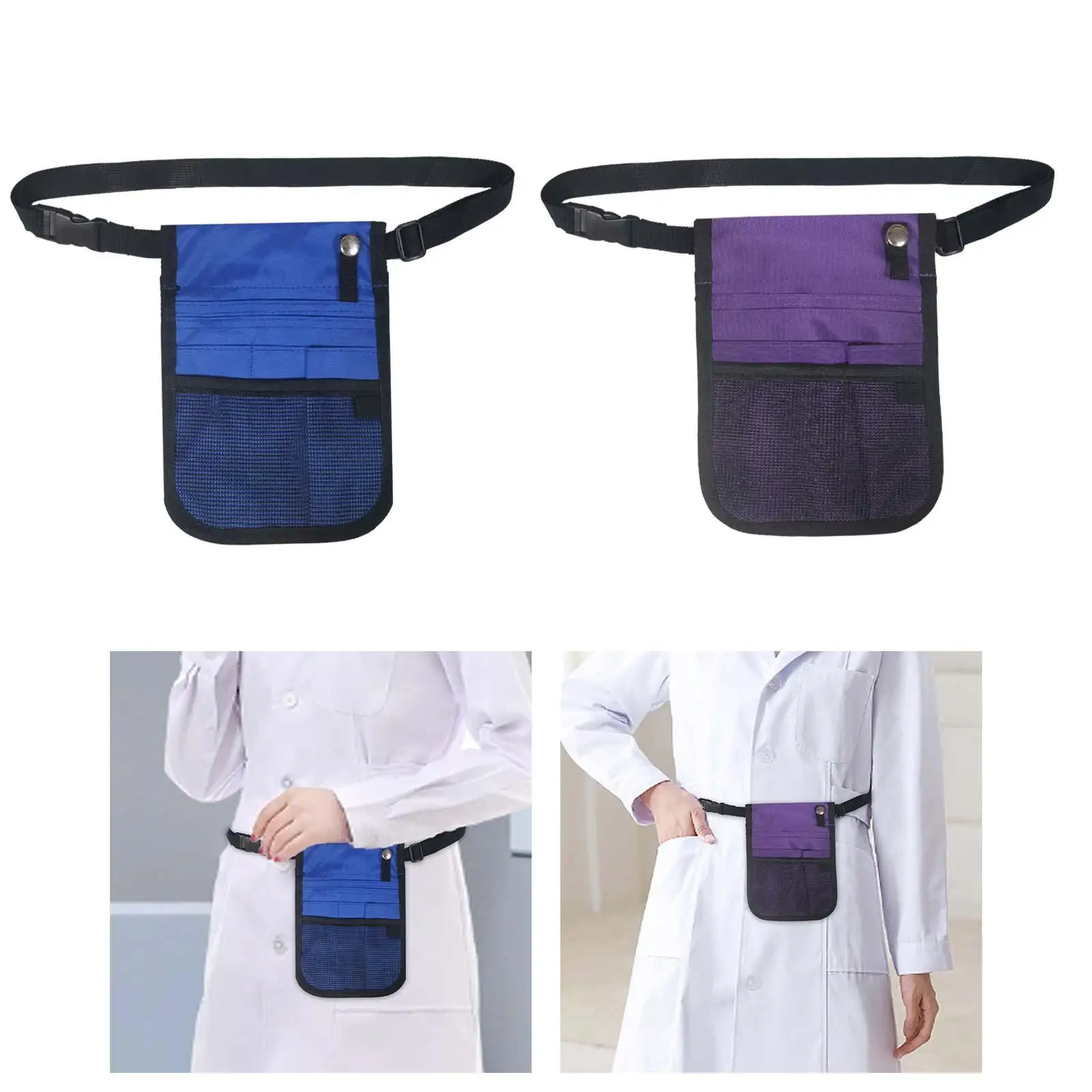 Nurse Fanny Pack Nurse Waist Bag Adjustable Belt Multi Compartment Nursing Tool Bag Durable Utility Waist Pack for Pens Scissors