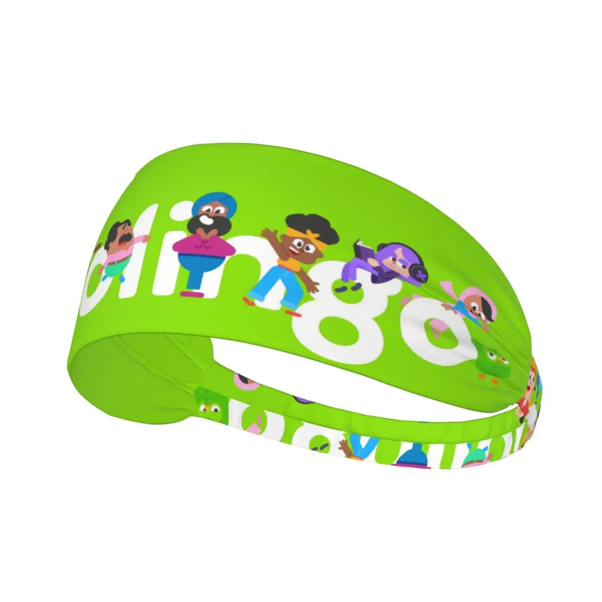 

Пользовательские милые мультяшные дуолингго развивающие повязки для спортзала с попугаем для женщин и мужчин, нескользящая впитывающая повязка на голову для йоги