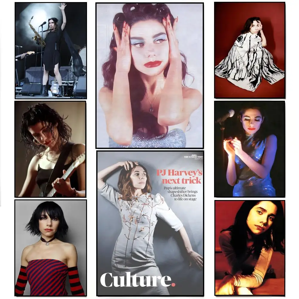 Fierce Alternative Singer P-Polly Jean Harvey Poster Artwork Self Adhesive Indoor Wall Hanging Room Decor Gift