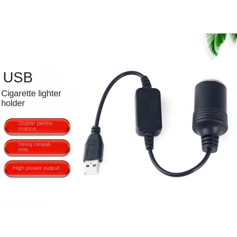 1pc 5V 2A USB To 12V Cigarette Lighter Socket USB Male to Female Cigarette Lighter Adapter Converter Car Electronics Accessories