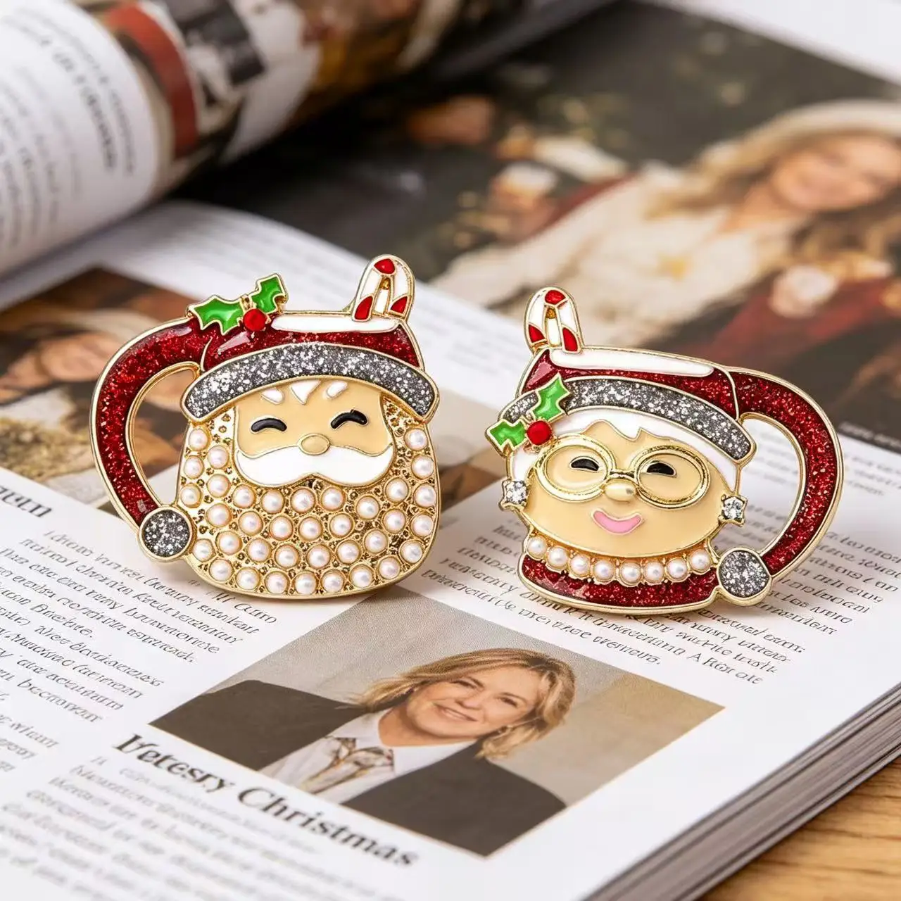 Sweet Cute Christmas Gingerbread Man Earrings 2025 New Year Gifts