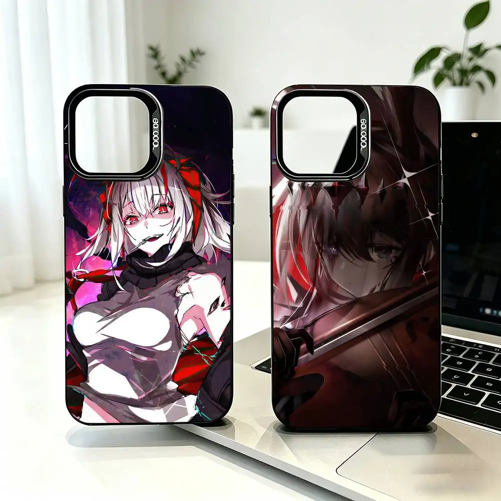 A-Arknights W Phone Case For iPhone 17,16,15,14,13,12,11 Plus,Pro Max,XS,Colorful Silver Phone case Funda Cover