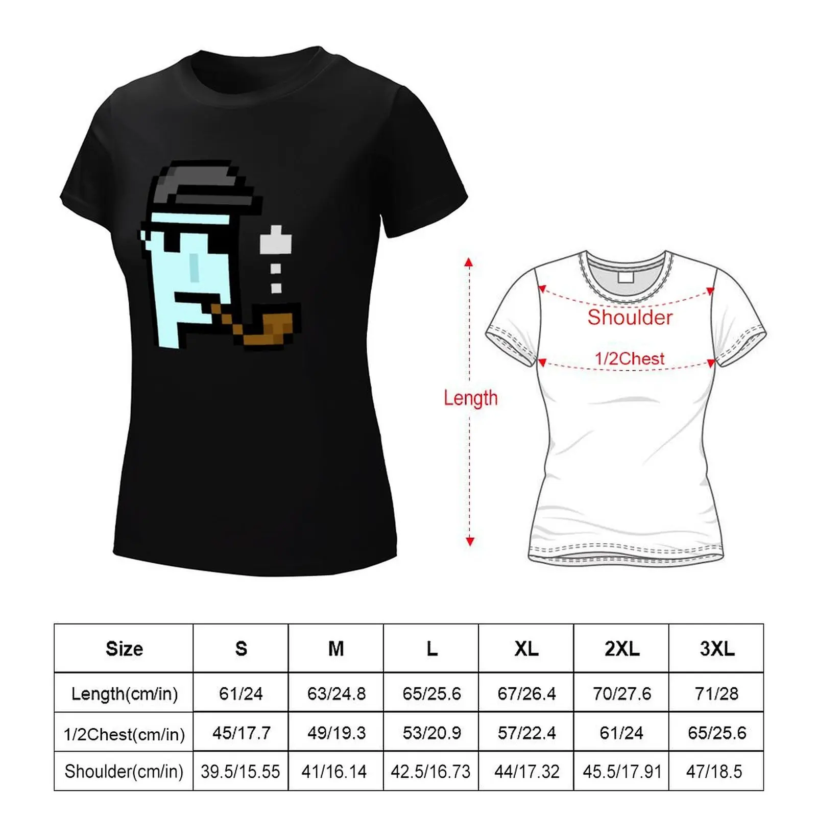 Cryptopunk T-Shirt cute clothes tops shirts graphic tees oversized white t-shirt dress for Women sexy