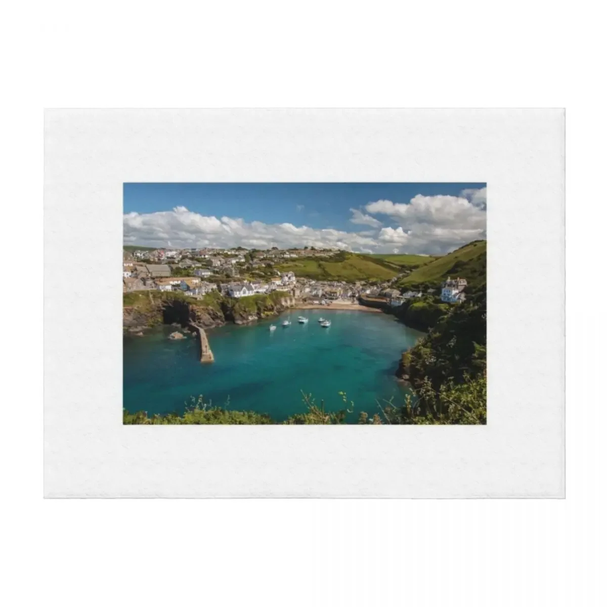 

Port Isaac Harbour view Throw Blanket Soft Kid'S for winter blankets ands Blankets