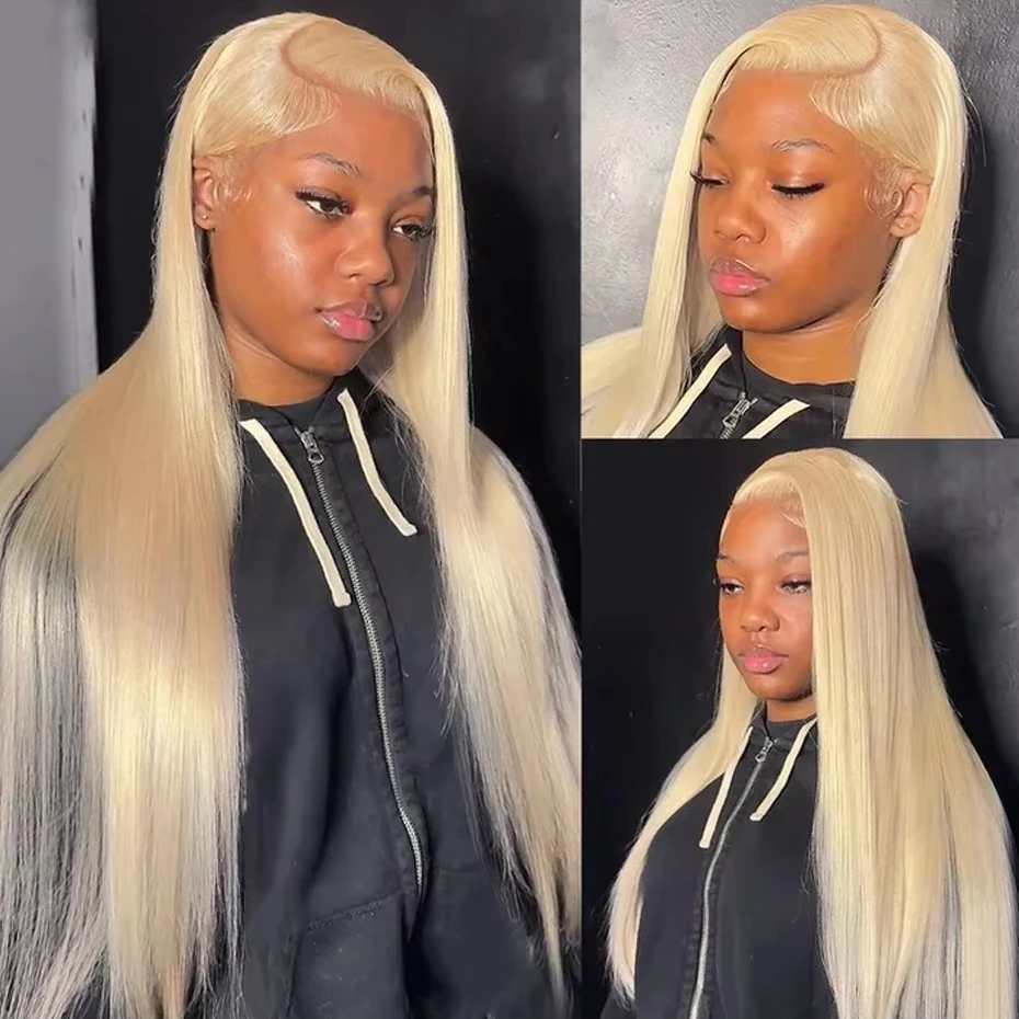 Blonde 613 Human Hair Wig Bone Straight 13X6 HD Lace Frontal Wig 30 32 Inch 13X4 Transparent Brazilian Lace Front Wigs