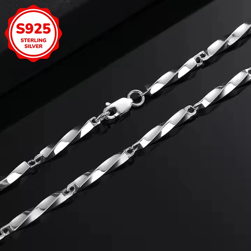 A S925 sterling silver Mobius men's necklace is suitable as a delicate jewelry gift for men and can be worn at daily gatherings