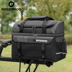 ROCKBROS 11L Bicycle Saddle Bag Waterproof Trunk Bag Luggage Carrier Bike Bags Insulated Meal Bag Camping Picnic Shoulder Bag