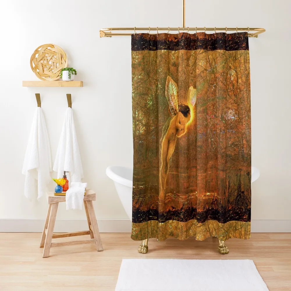 IRIS ,SPIRIT OF THE RAINBOW IN AUTUMN by John Atkinson Grimshaw Shower Curtain Cute Shower For The Bathroom Curtain