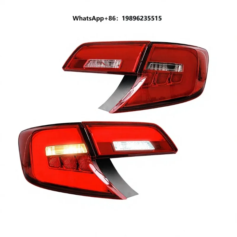 LED Tail Lights YAB-KMR-0178 for 2012-2014 12V DRL Re-Use Factory Bulbs (Not Included) Red Clear Lens
