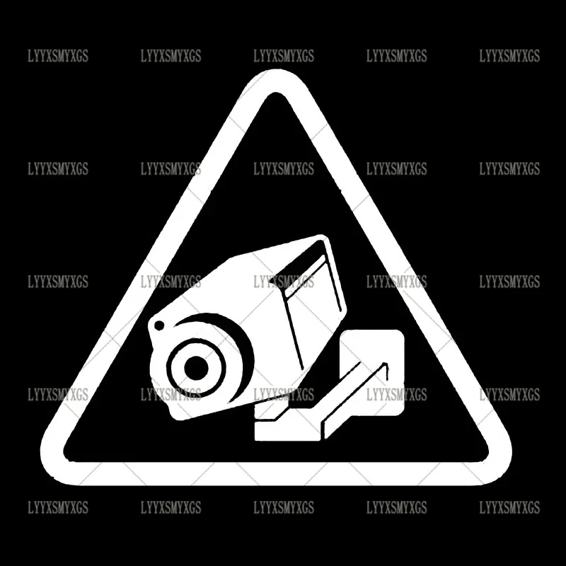 Self-Adhesive Custom Warning Camera Sign Car Stickers Waterproof Sunscreen Vinyl Decal PVC wholesale Car Accessories 5
