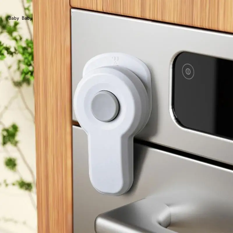 Safety Oven Lock Cabinet Cupboard Lock Childproof Oven Front Lock Universal Refrigerator Lock Adhesive Lock Q81A