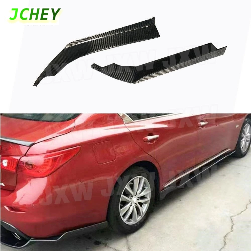 

JCHEY 2 шт. для универсальных автомобилей, задний бампер из углеродного волокна, разделители для губ, фартук, аксессуары для Benz, BMW, комплекты кузова Audi