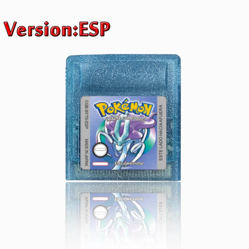 GBC Pokemon 16-bit game videogamecartridge consolekaart rood blauw kristal gouden groen zilver geel