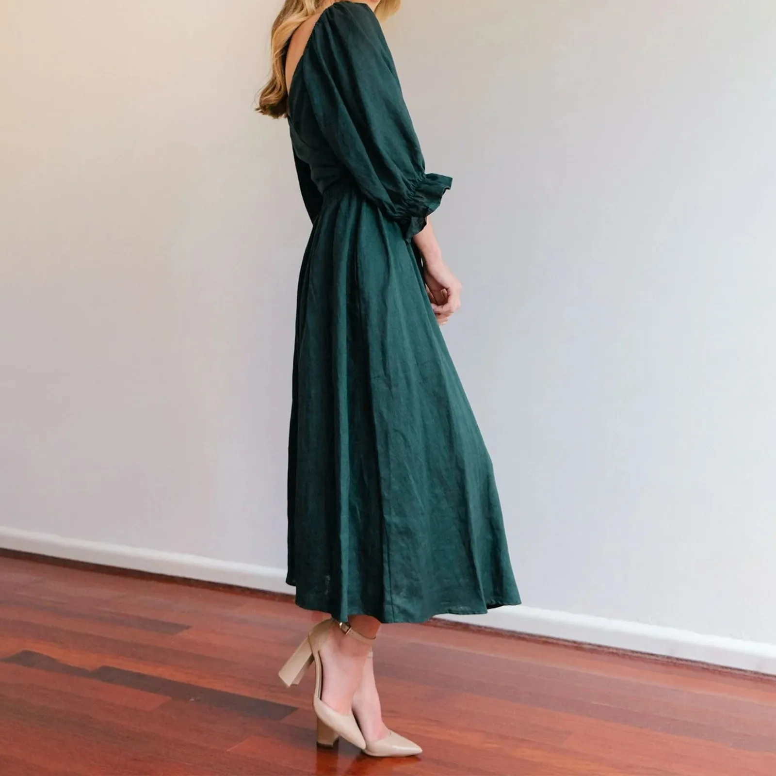 Sexy Tie Rope Belt Ruffle Trim Long Dress Elegant High Waist Draped Women Maxi Dresses Ruffles Short Sleeve V-Neck Sundresses