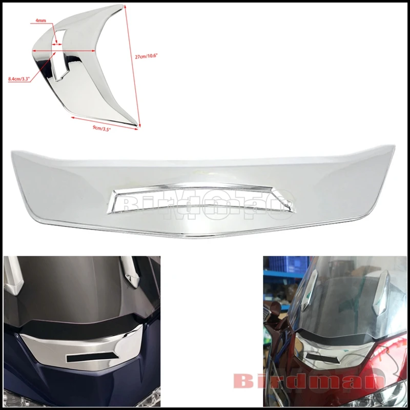 Motorcycle Accessories Chrome Fairing Head Cover Front Upper Cowl Fit For Honda Gold Wing 1800 F6B GL1800 Tour DCT 2018-2021