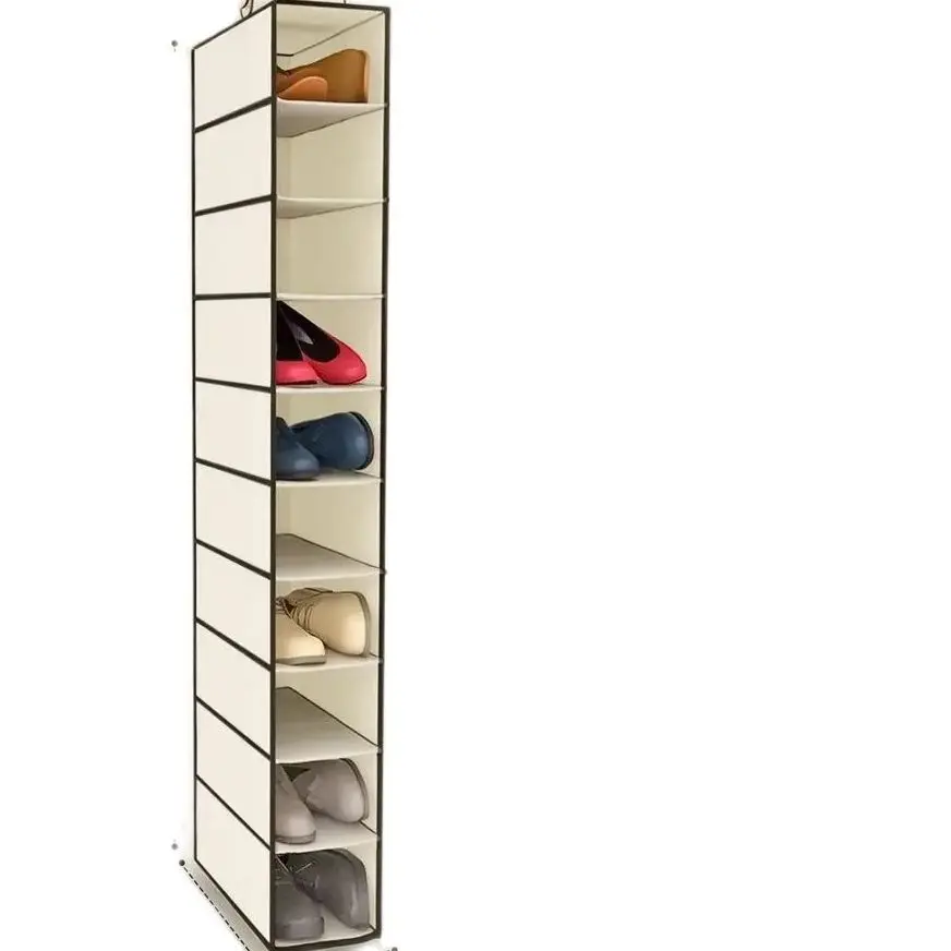 Organizador de zapatos para armario – Estanteria para colgar con 10 compartimentos – Estante de tela , para zapatos ,bolsos o carteras ,ideal para ahorrar espacio