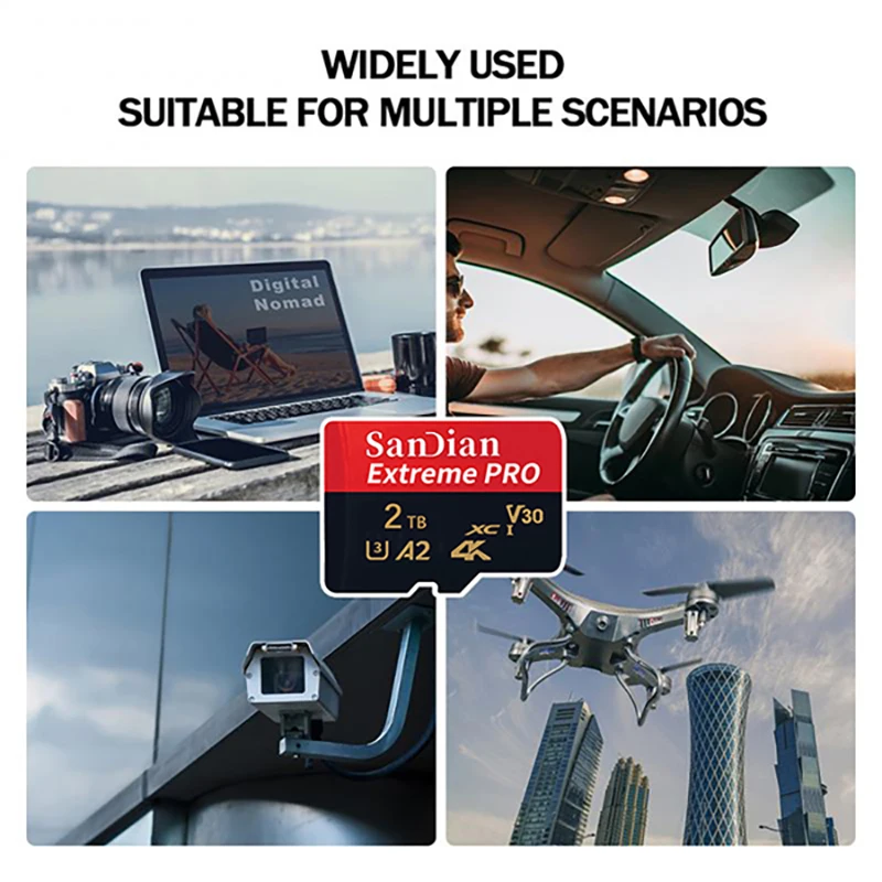 1TB Original High Speed Micro TF/SD Card SD Memory Card 512GB 256GB 128GB Mini Flash Card 30MB/S Class10 For Camera/Phone/PC