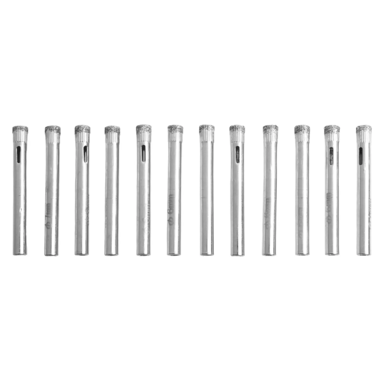 Drill Bits 6mm Diamond Coated Drill Bit Diamond Drill Bit Workshop Equipment Accessories Replacement Saw Tool 12Pcs 6mm Bit