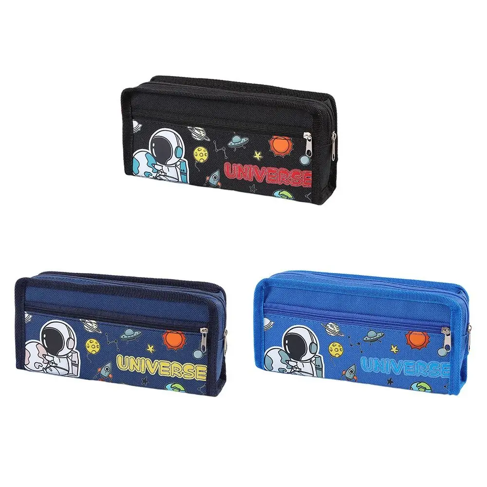 Portable Astronaut Pen Bag Large Capacity Multifunctional Pencil Case Pen Box Students