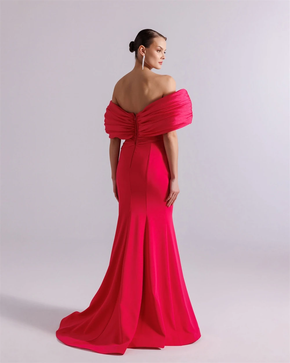 Sukienki wieczorowe w kolorze różu syreny, szyte na miarę, klasyczne sukienki bez ramiączek, z odkrytymi ramionami, na powrót do szkoły, miękkie suknie na specjalne okazje.