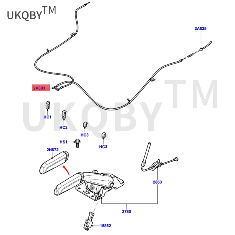 Applicable to F ox cable fixing bracket after pulling rope, 3M512A603BP