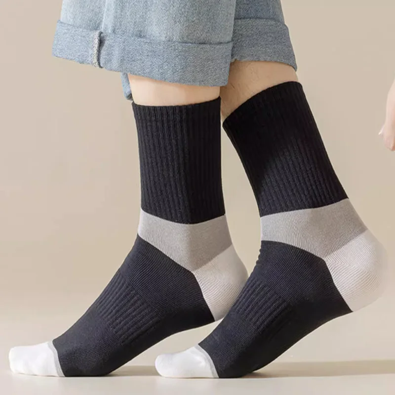 6 Paar atmungsaktive Baumwollsocken für Herren, Sportsocken, Herbst-Winter-Socken, schweißabsorbierend, geruchshemmend, Business-Socken, hohe Qualität – Detail 12