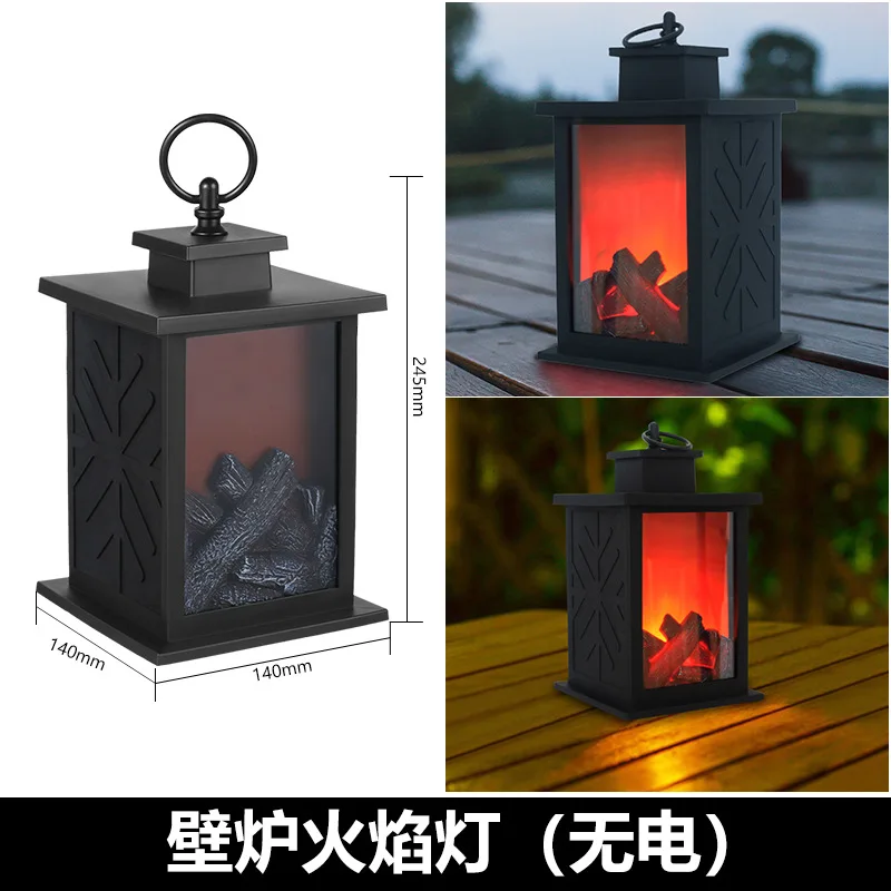 Chimenea de imitación creativa, adorno pequeño, decoración suave para el hogar, artesanía, lámpara LED de viento, llama de carbón