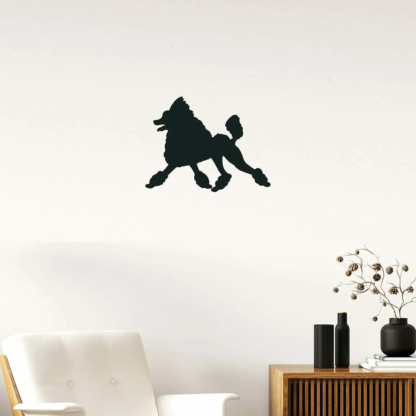 Poodle Metal Wall Sign Dog Breed Silhouette Wall Decor  Indoor Outdoor Decor Home Living Room Interior Decoration Metal Art