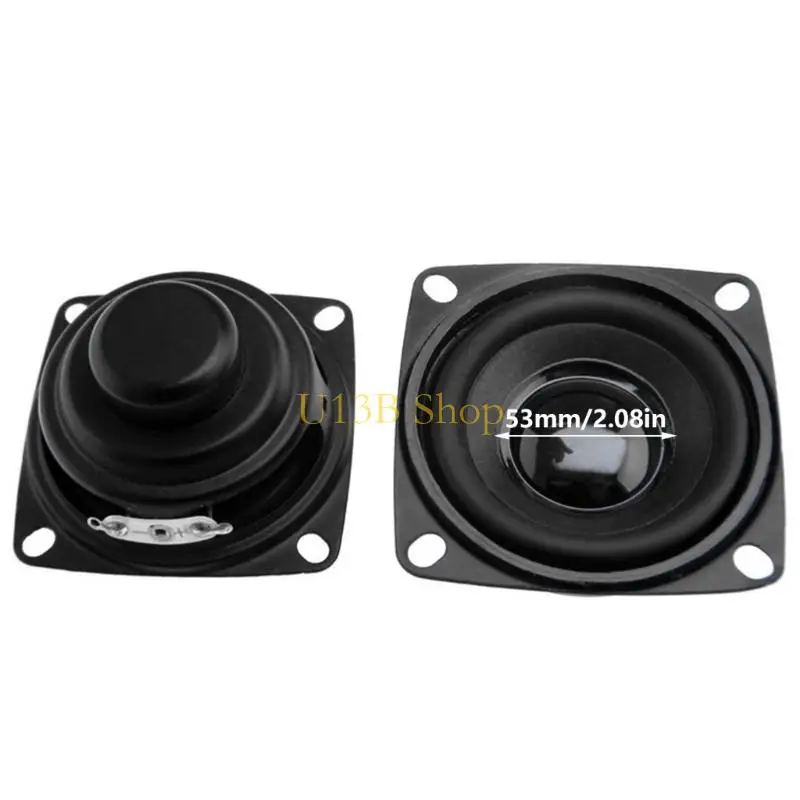 U13B Portable 53mm Square Loa Thành phần 4Ω Độ nhạy kim loại Subwa SubwaSer 4ohm Loa Loa Thiết bị nhạc chuyên nghiệp