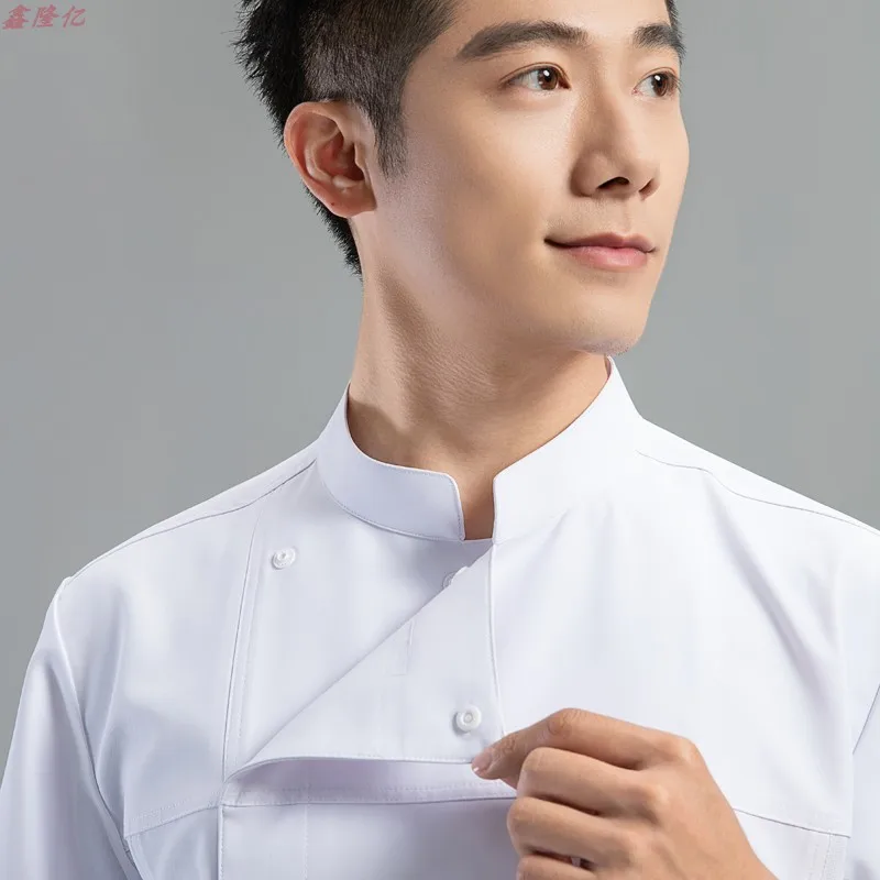 Uniforme de Chef de Hotel, restaurante occidental, Steakhouse, ropa de trabajo de manga corta de verano, ropa de Chef de panadero de cantina