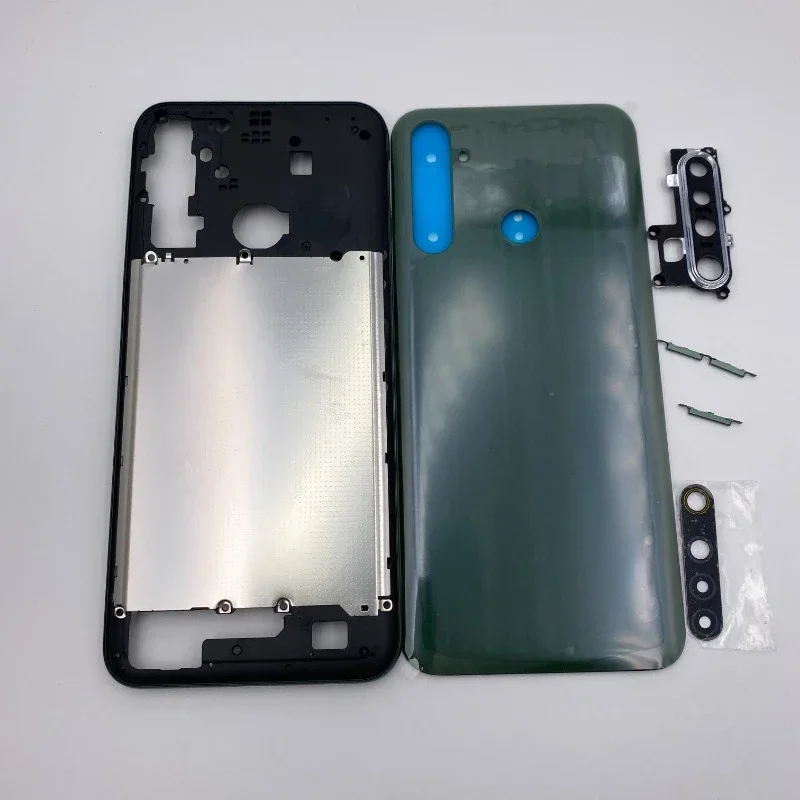 Phone Full Housing Middle Frame+Battery Back Cover Case Panel Replacement Parts for Oppo Realme 6i RMX2040