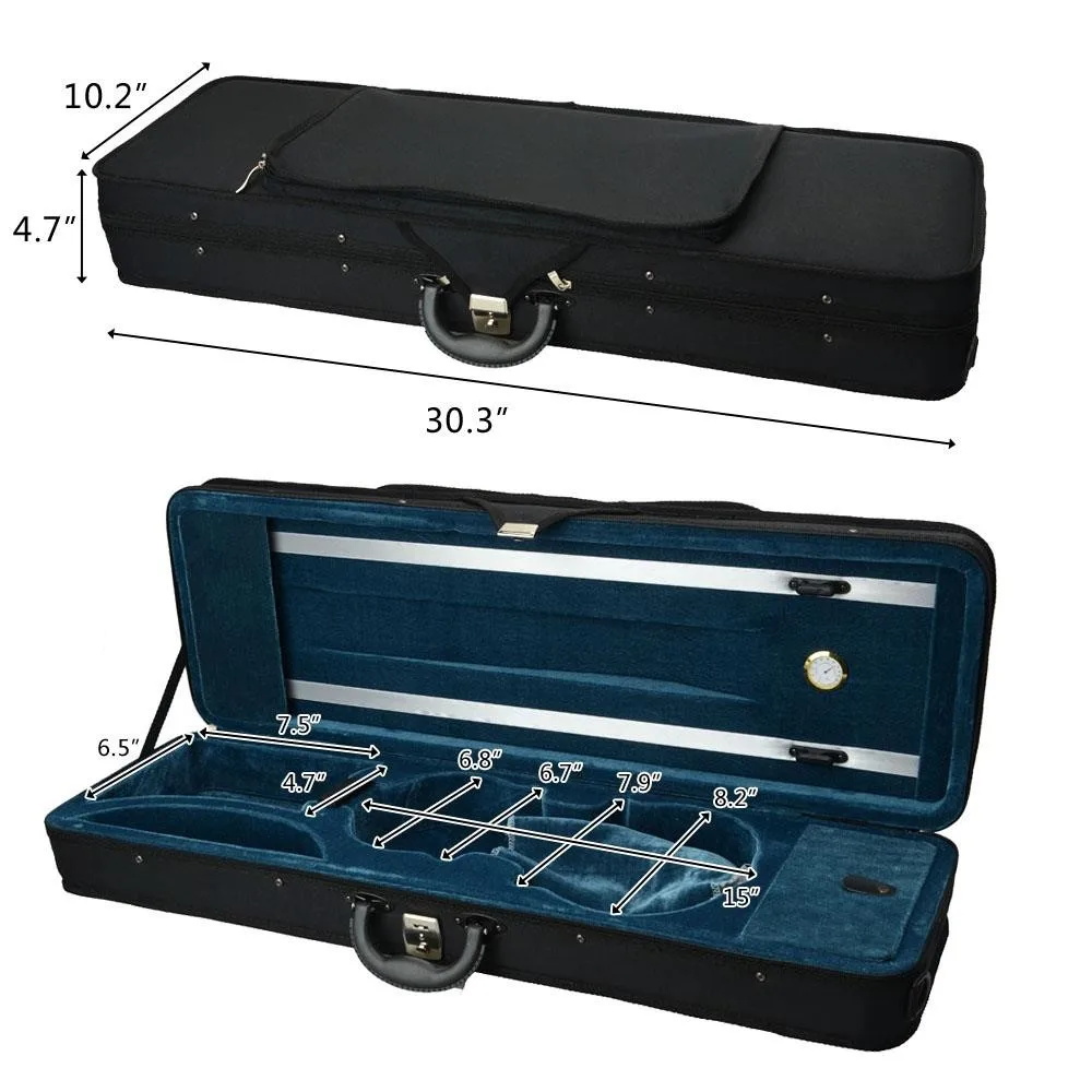 

New 4/4 Size Student Music Fashionable Violin Case Black Color