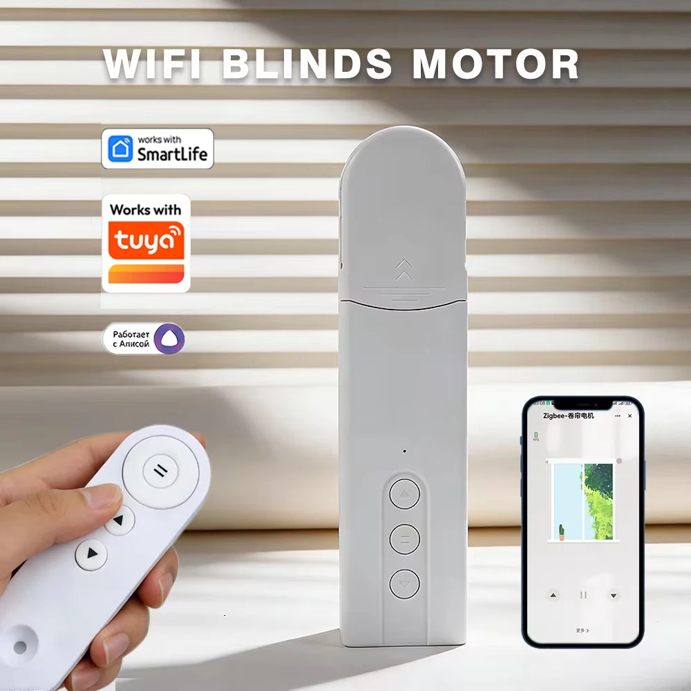 

WIFI Smart Blind Motor Zigbee Automatic Electric Roller Shutter Shadows Control Curtain Driver works with Tuya APP