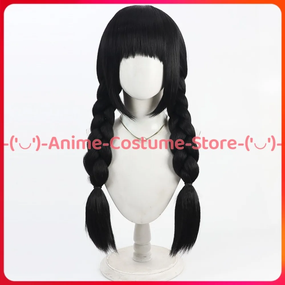Peruka do cosplayu Małej Dziewczynki z Identity V, czarna, postać z anime, kostium na Halloween, karnawał, peruki odporne na ciepło, włosy syntetyczne