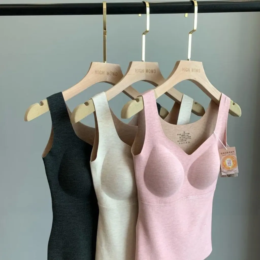 

German Velvet Silk Wool Heating Vest Warm Slim Fit F102618 Winter F102618 Somatosensory Comfort Indoor Wear for Women