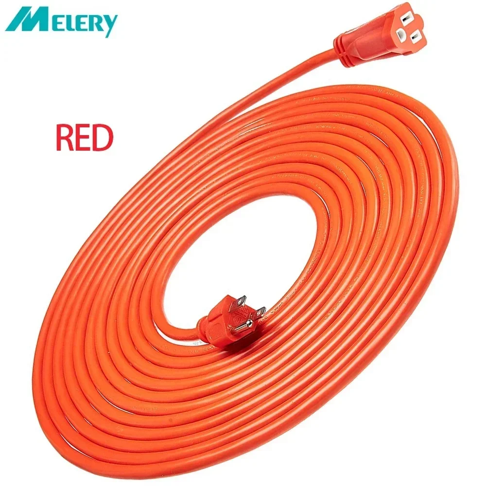 

Power Extension Cord Strip Vinyl Outdoor US Electric Plug Outlets Socket 5/10/20m Flexible Grounded for Drill Electrocar Bicycle