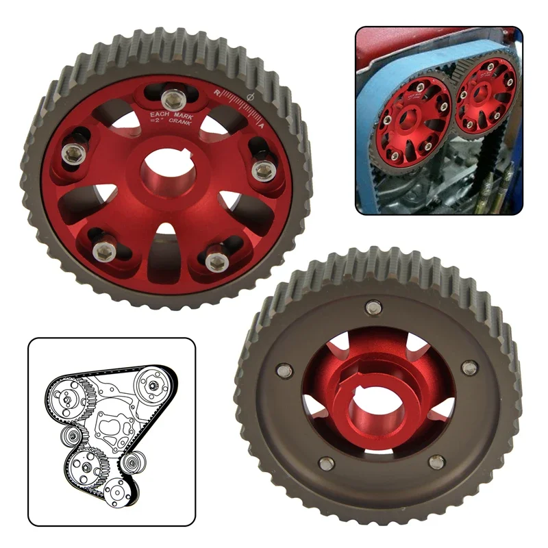 

Cam Gears 2PCS Adjustable For 1993-2001 Honda Prelude H22 DOHC VTEC Engine