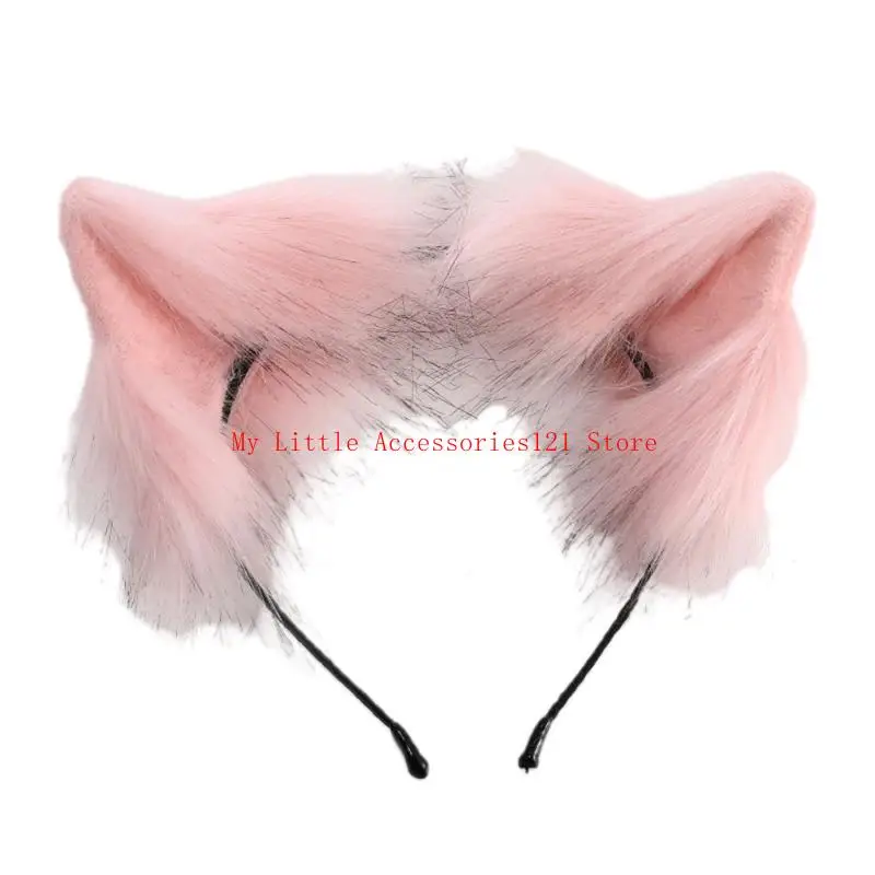 Animale da donna per orecchie gatto ornamenti per capelli accessori peluche per capelli halloween hoops hoops anime