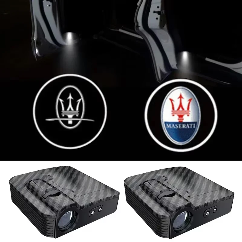 Luces LED de Bienvenida para Puerta de Coche, Lámpara de Sombra para Maserati Granturismo, Quattroporte, Ghibli, Levante, Gransport, 3200 GT, Granlusso 4200