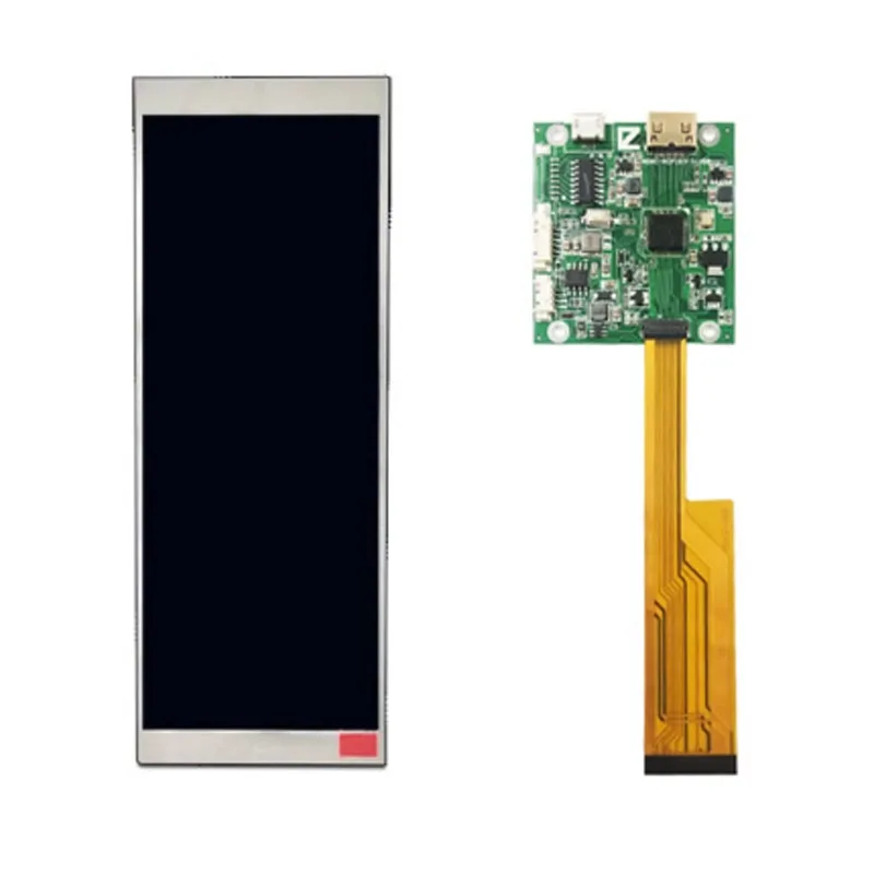 

6.86 Inch IPS LCD Display Strip 1280*480 500cd Brightness With 40 PIN MIPI USB Driver Board A Set of MIPI Interface Car Display