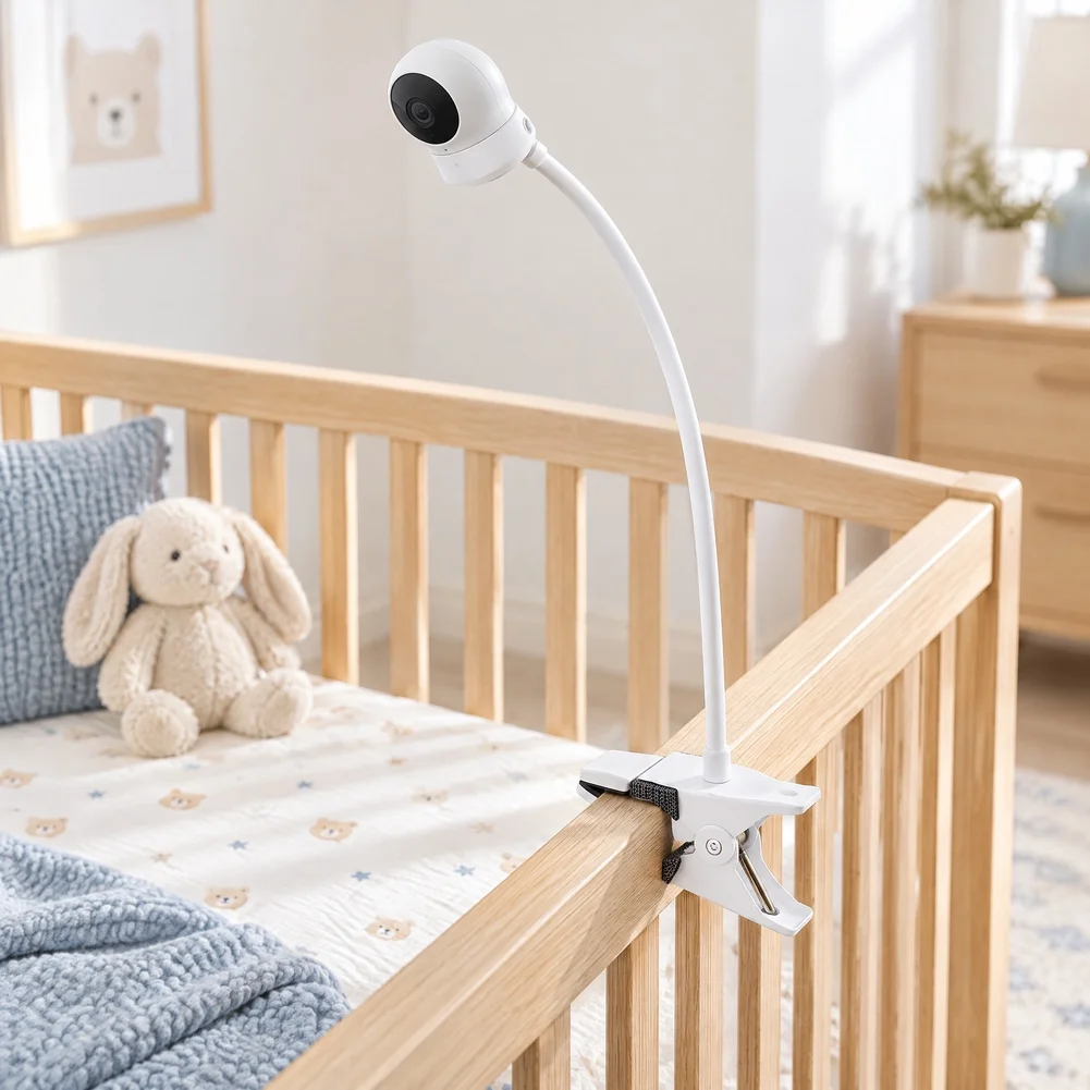 Non-Drilling Crib Monitor Clip Mount For VTech VM923 For VM924 Flexible Camera Holder Base With Clamp For Home Security