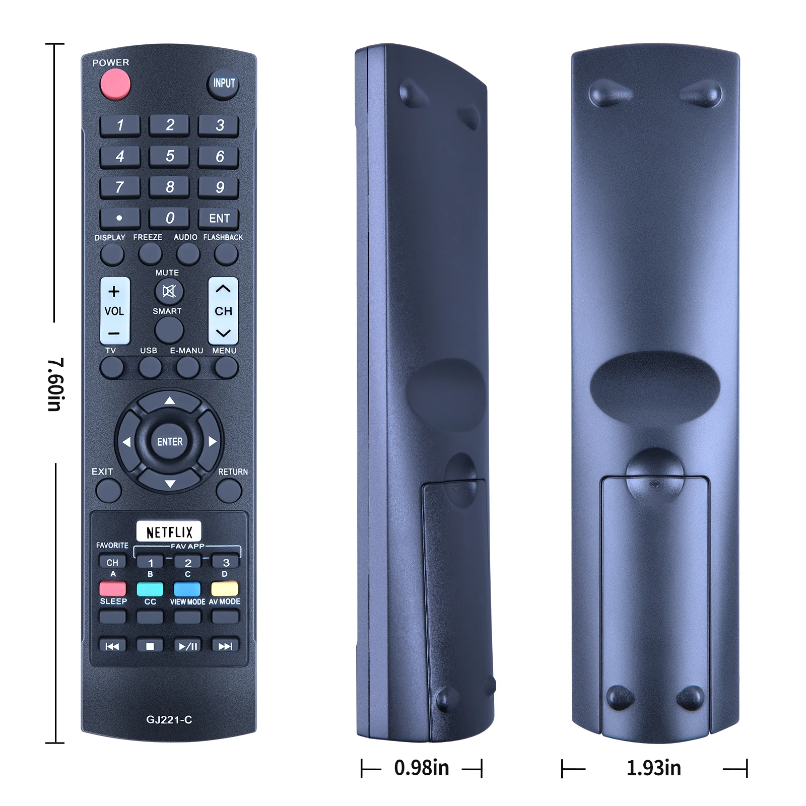 Mando a distancia de TV GJ221-C, compatible con Sharp LED HDTV LC43LE653U LC-43LE653U LC48LE653U LC-48LE653U LC32LE653U LC-32LE653U LC40L, novedad