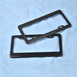 Real carbon fiber license plate protection framework is suitable for American and Canadian number plate decoration.