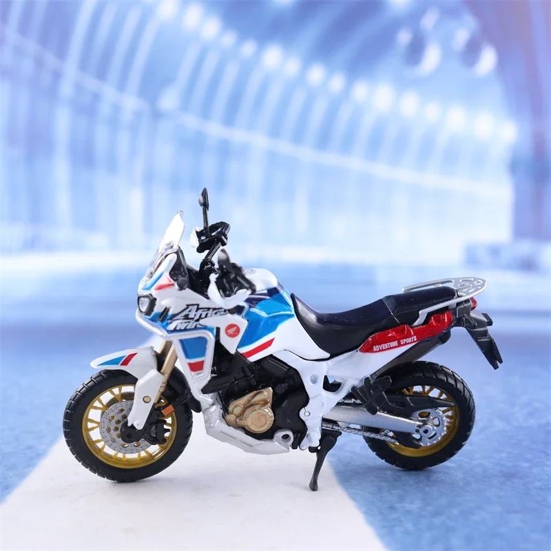 Bburago 1:18 HONDA Africa Twin Adventure Motorcycle Simulation Alloy Model Adult Collection Decoration Gifts Toys for Boys B628