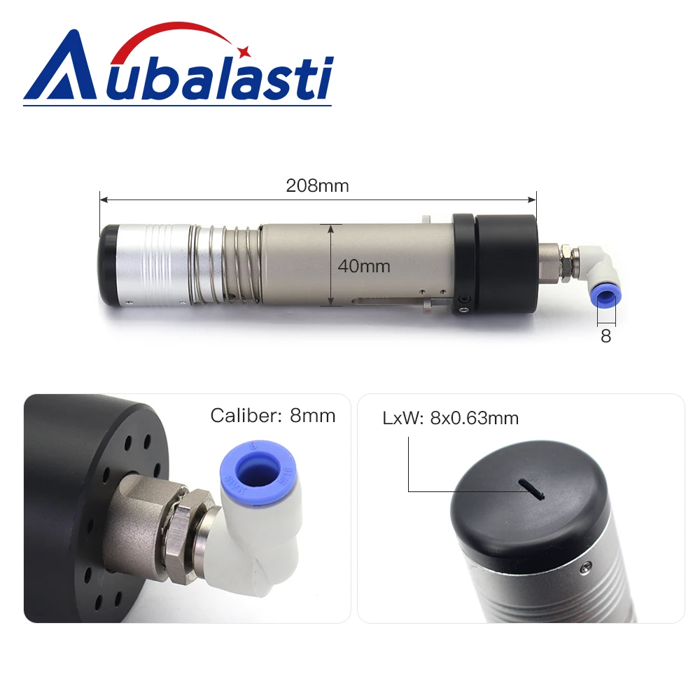 Aubalasti CNC Pneumatic Oscillating Vibrating Knife Tool Vibrating Knife for Cutting Soft Glass